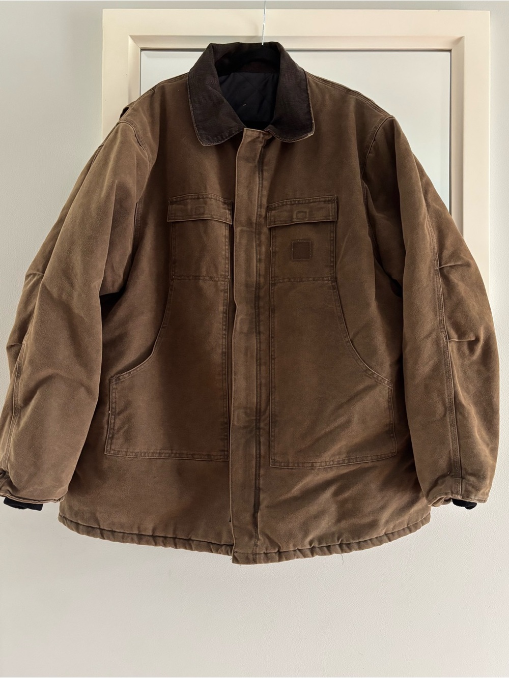Carhartt Arctic Coat Men’s 4XL? Brown Corduroy Collar LOGO REMOVED